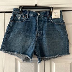 Abercrombie and Fitch High Rise Dad Shorts Medium Wash Size 32 or 14